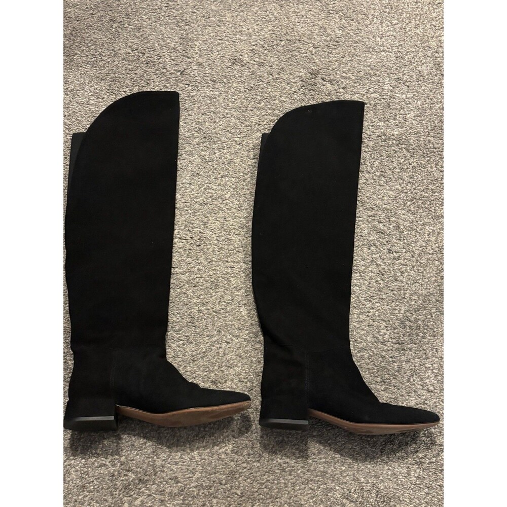 Emerson Fry Boots Over The Knee Black Suede Size 38 US 7.5-8